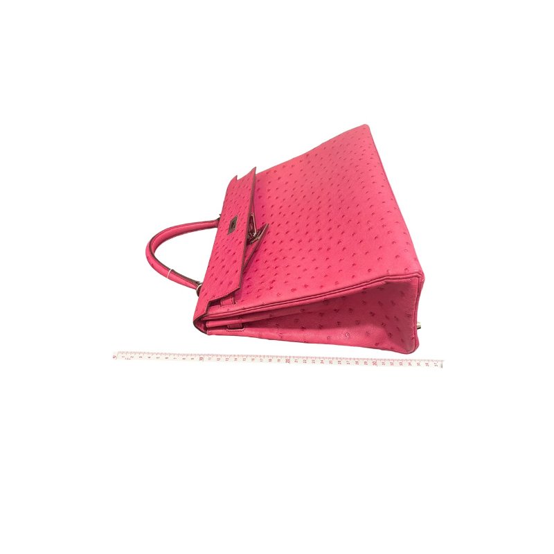 【美收精品】HERMES Kelly35 鴕鳥皮手提包 5-454-18