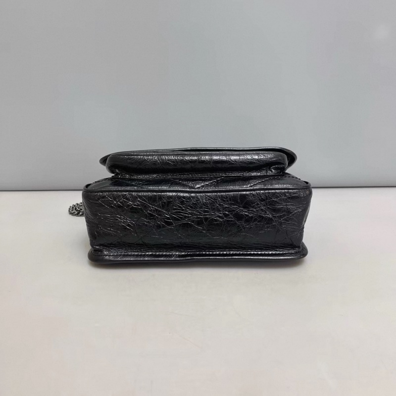 YSL聖羅蘭 Niki小號黑色銀鏈郵差包-3