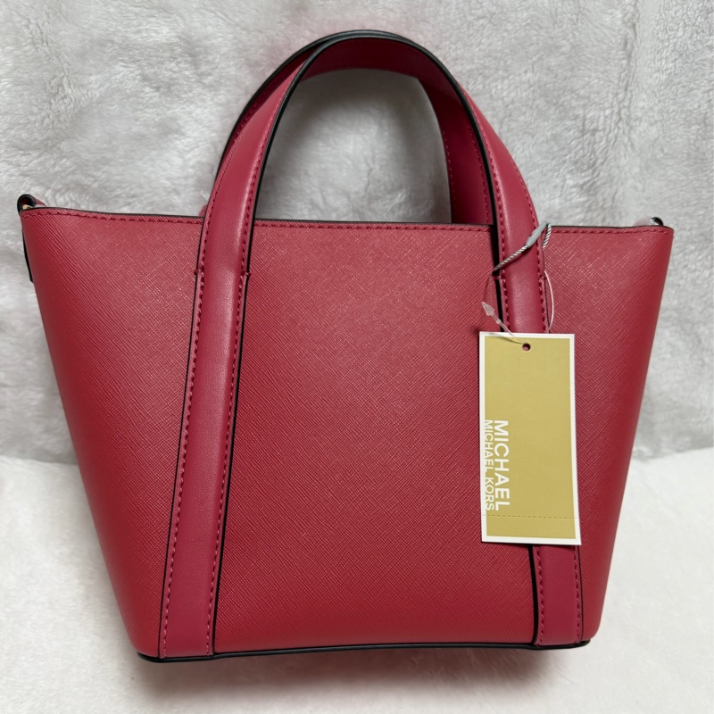 ▫️全新閒置品▫️MK手提兩用包 玫瑰紅包包-7