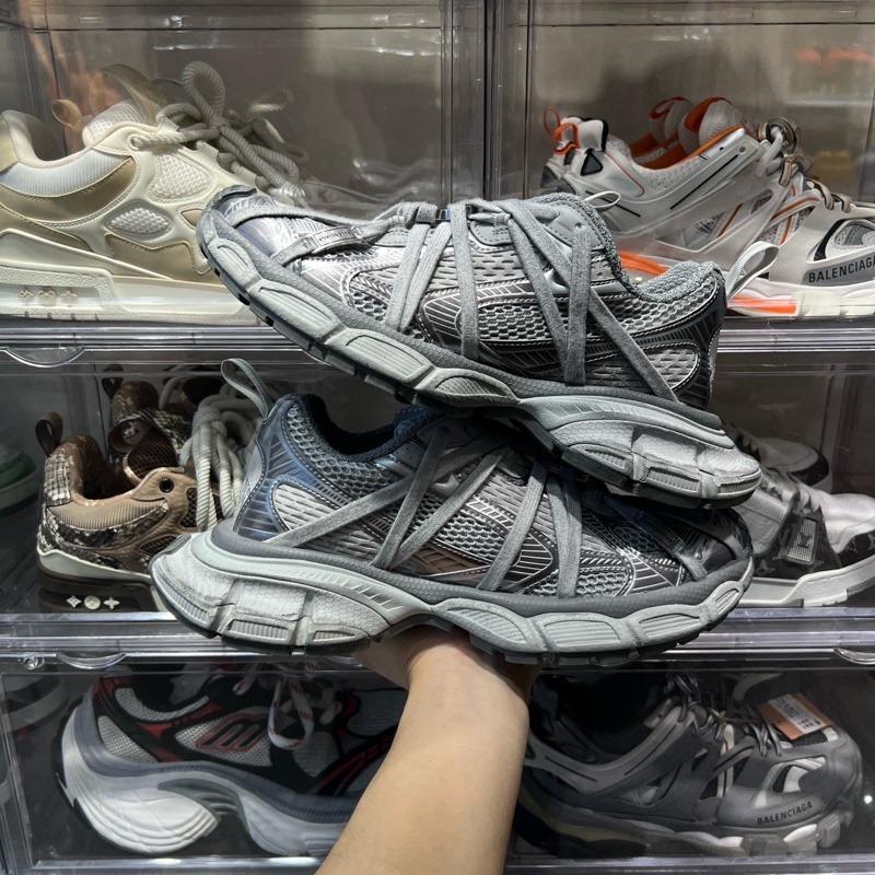 巴黎世家 3xl灰銀金屬綁帶Eu41-2