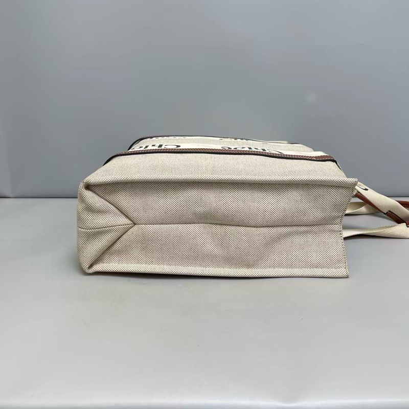 Chloe Logo Woody帆布袋 大號-2