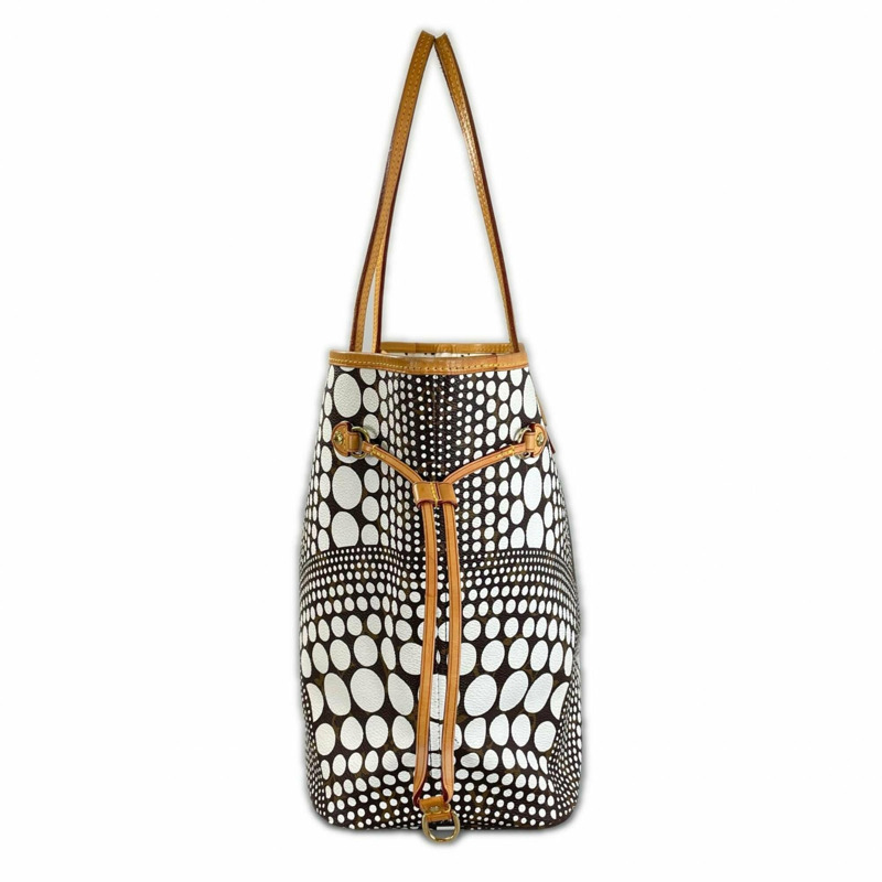 路易威登 Neverfull MM M40684 手提包,Damier Azur 帆布,白色,女士,草間彌生聯名款-1