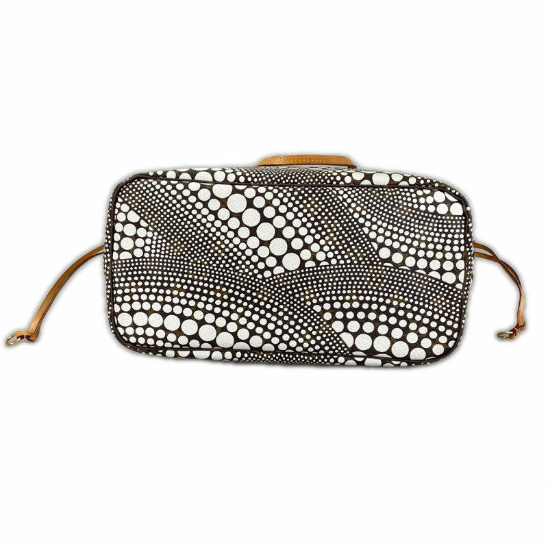 路易威登 Neverfull MM M40684 手提包,Damier Azur 帆布,白色,女士,草間彌生聯名款-2