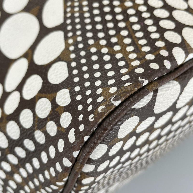 路易威登 Neverfull MM M40684 手提包,Damier Azur 帆布,白色,女士,草間彌生聯名款-6