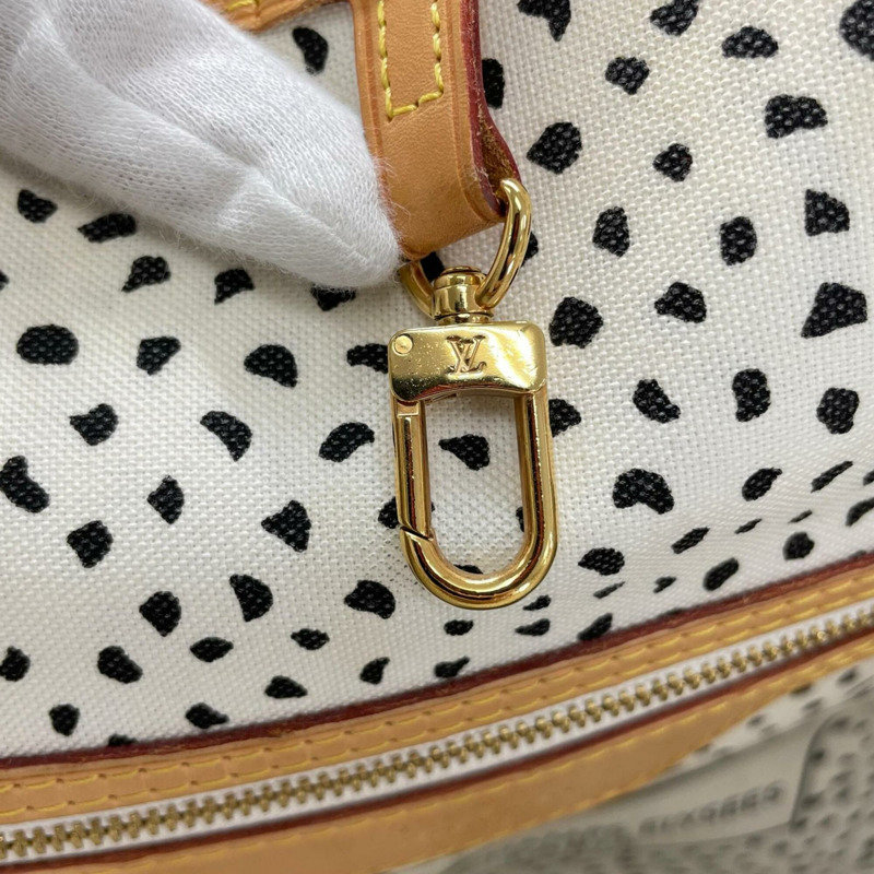 路易威登 Neverfull MM M40684 手提包,Damier Azur 帆布,白色,女士,草間彌生聯名款-11