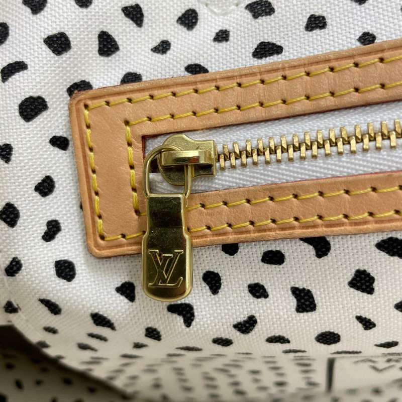 路易威登 Neverfull MM M40684 手提包,Damier Azur 帆布,白色,女士,草間彌生聯名款-12