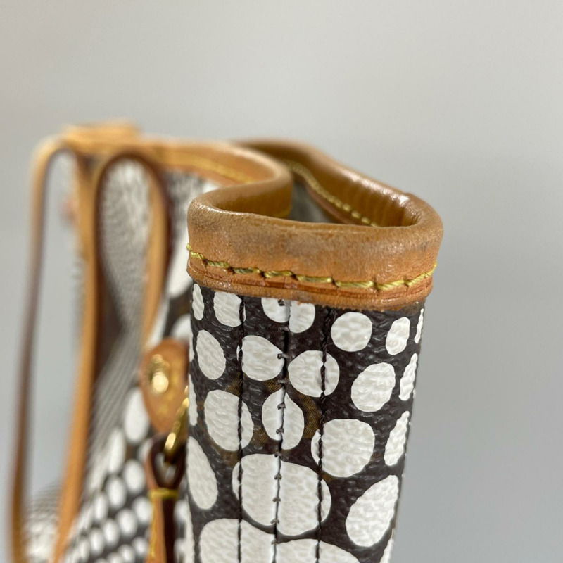 路易威登 Neverfull MM M40684 手提包,Damier Azur 帆布,白色,女士,草間彌生聯名款-14