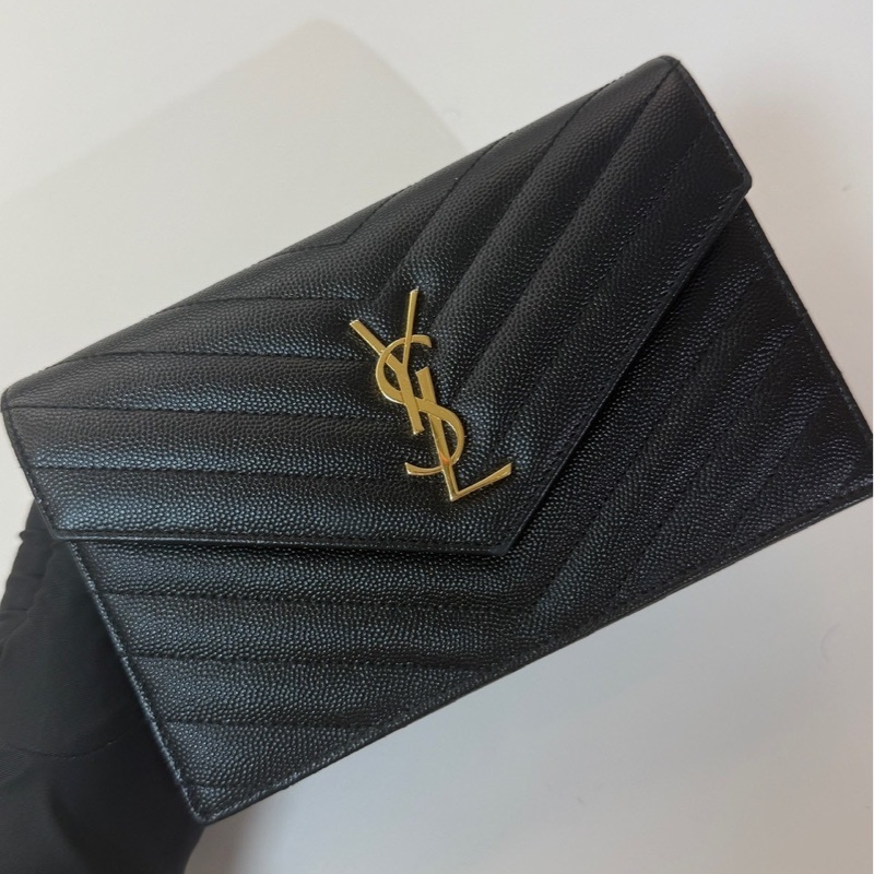 YSL|經典款WOC 黑金-1