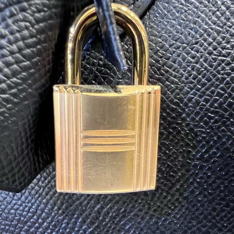 Hermes 89黑Epsom皮金釦Bolide25-12