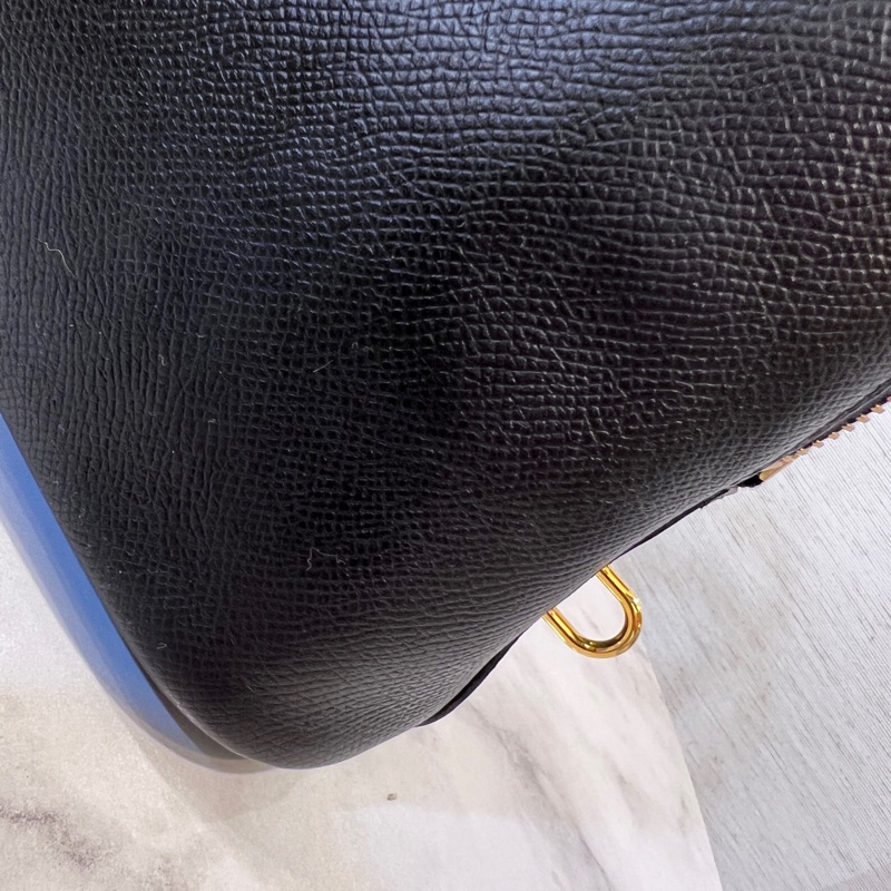 Hermes 89黑Epsom皮金釦Bolide25-16