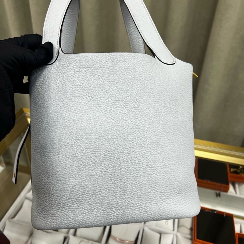 Hermes Picotin 22 聖杯藍金扣-1