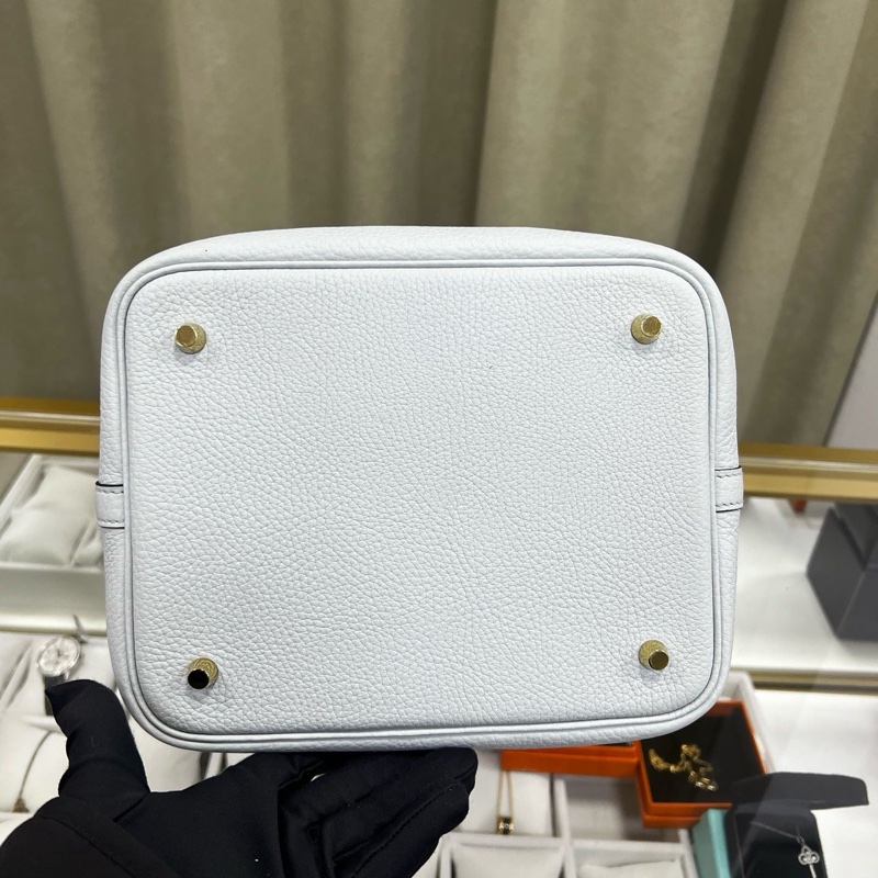Hermes Picotin 22 聖杯藍金扣-4