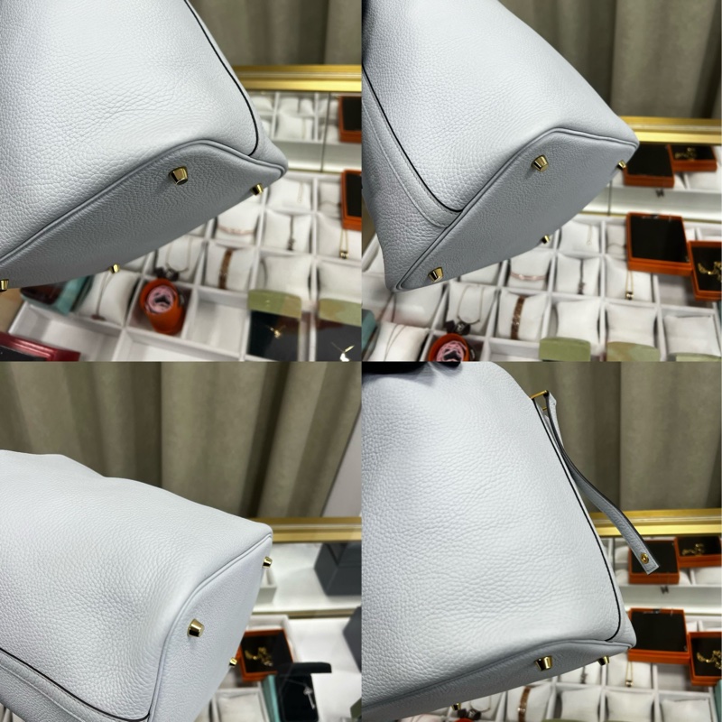 Hermes Picotin 22 聖杯藍金扣-5