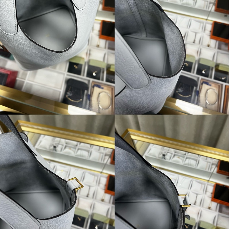 Hermes Picotin 22 聖杯藍金扣-6