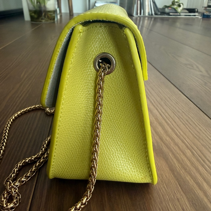 Furla 檸檬黃小包-5