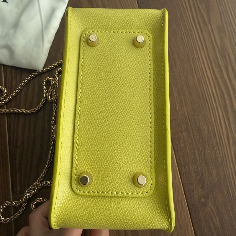 Furla 檸檬黃小包-10