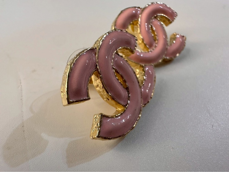 CHANEL|金沙粉色耳釘-1