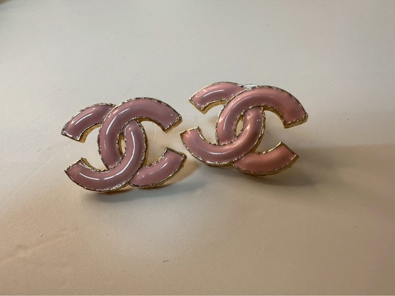 CHANEL|金沙粉色耳釘-5