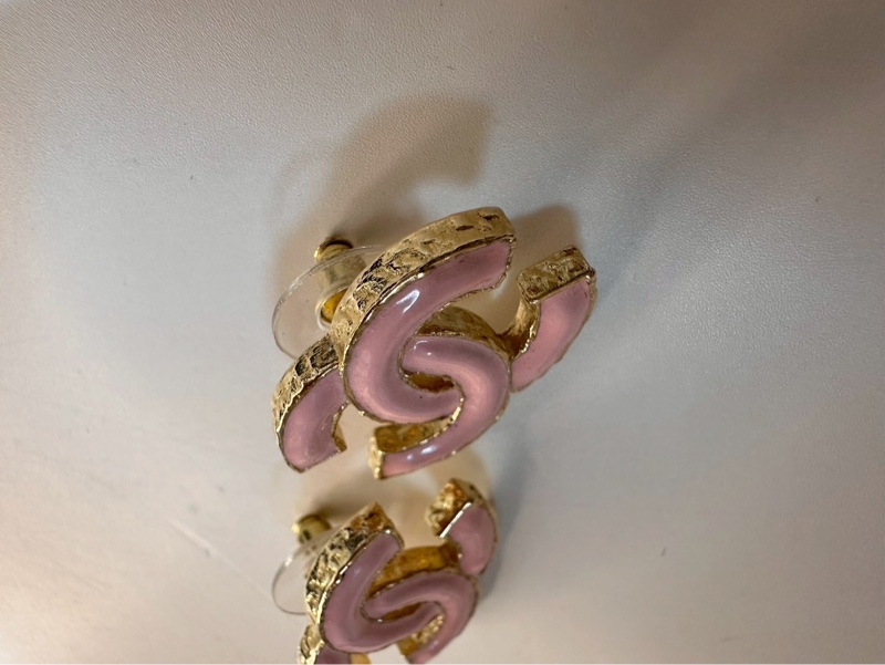 CHANEL|金沙粉色耳釘-6