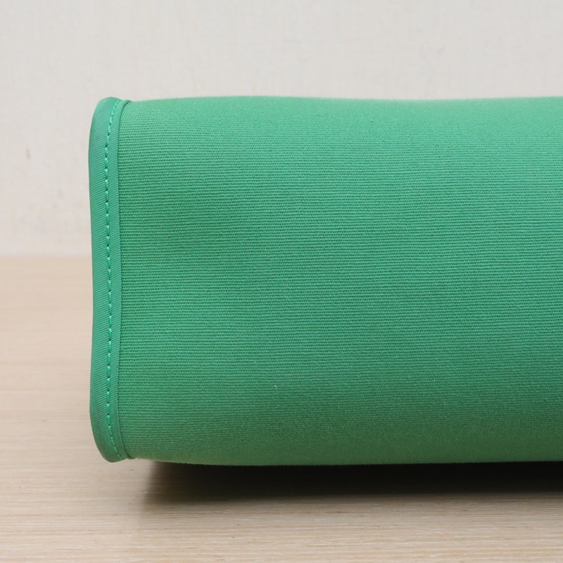 HERMES Herbag31竹子綠拼海軍藍帆布/牛皮Z刻銀扣肩背包-3
