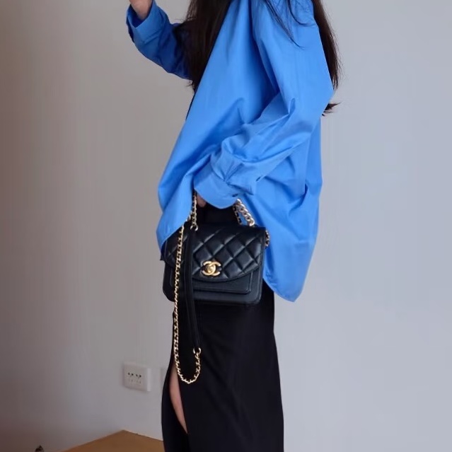 CHAEL香奈兒黑金孟買風琴郵差口蓋包小號🧘🏼♀️-8