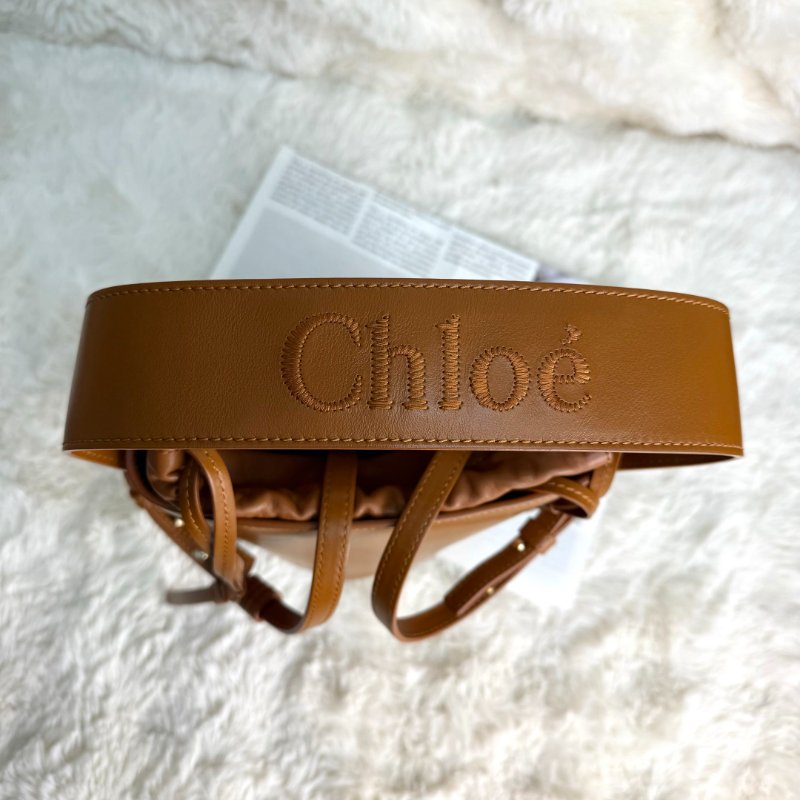 Chloe 斜孭袋 淺茶色 荔枝牛皮-7