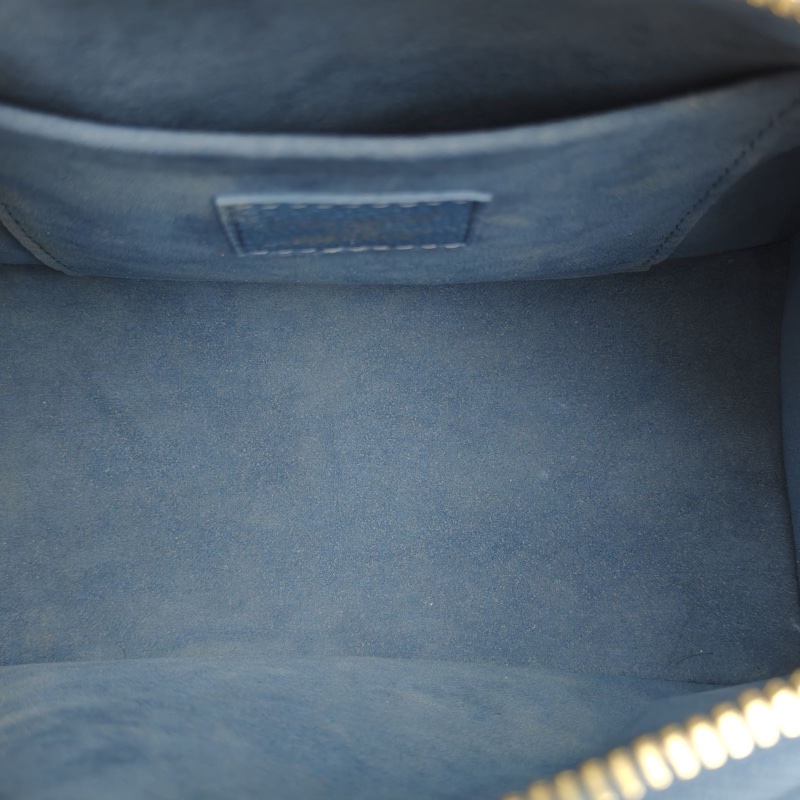 LOUIS VUITTON Speedy20可拆卸肩帶藍色牛皮晶片肩背包-4