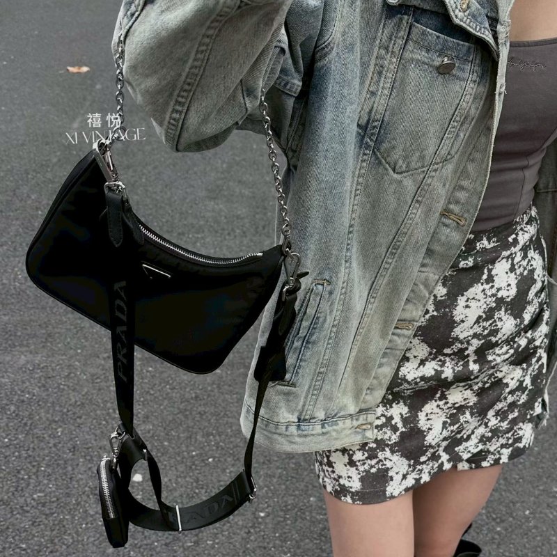🏷Prada 普拉達.Re-Edition 2005 Hobo 三合一/客人寄賣-30