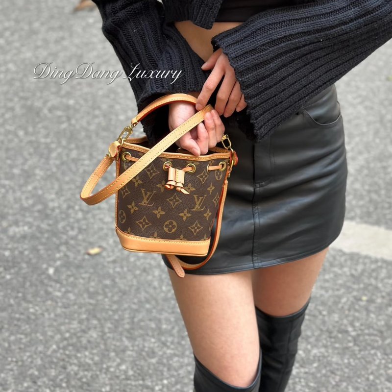 (甜價!粗用不心疼❤️❤️)🏷LV 路易威登.Nano Noe 老花小水桶 M81266-20