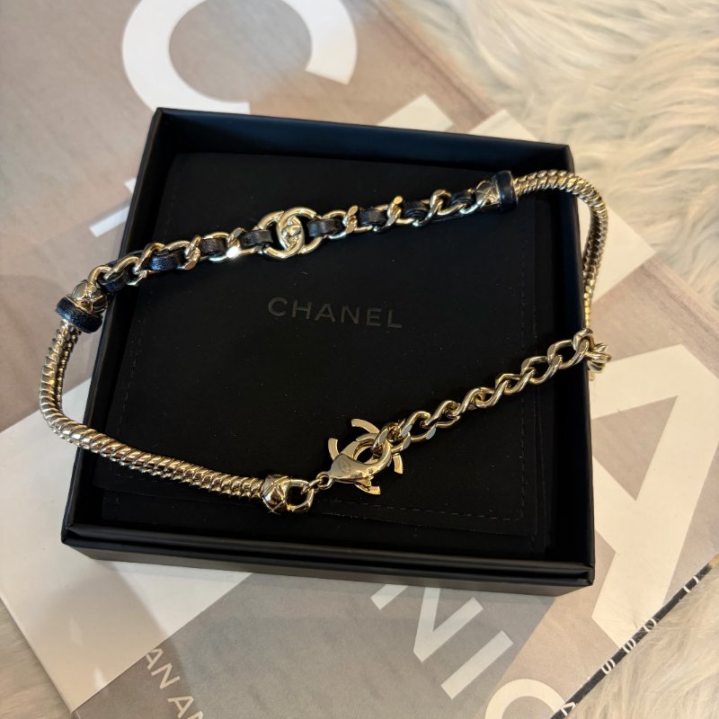 CHANEL 皮穿鏈造型項鍊-2