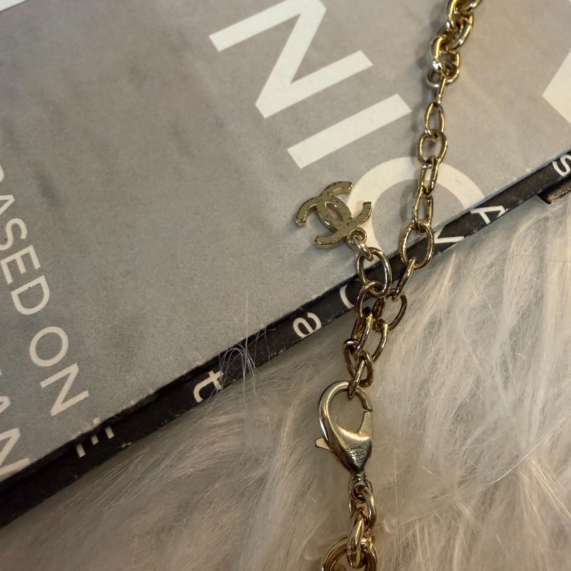 CHANEL 造型粗鏈項鍊 金色-4