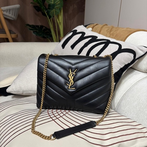 YSL Loulou small flap bag 黑色牛皮