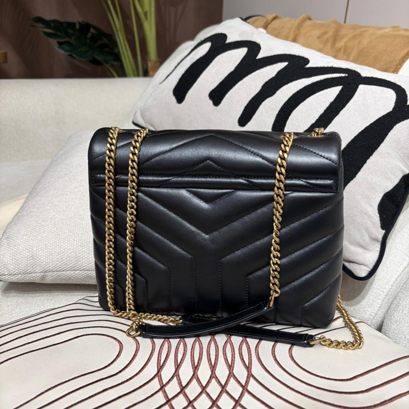 YSL Loulou small flap bag 黑色牛皮-2