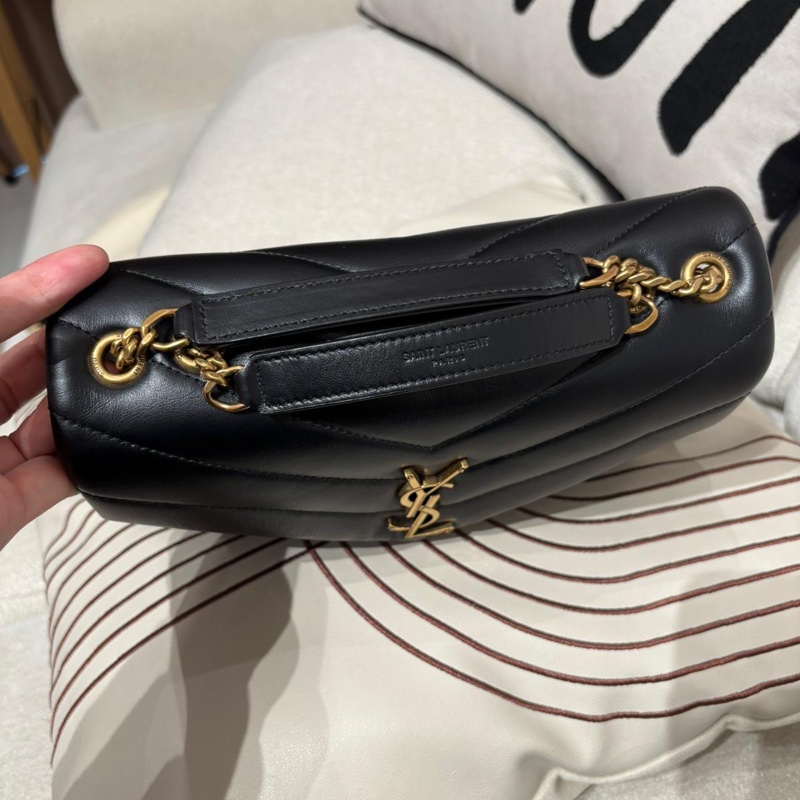 YSL Loulou small flap bag 黑色牛皮-8