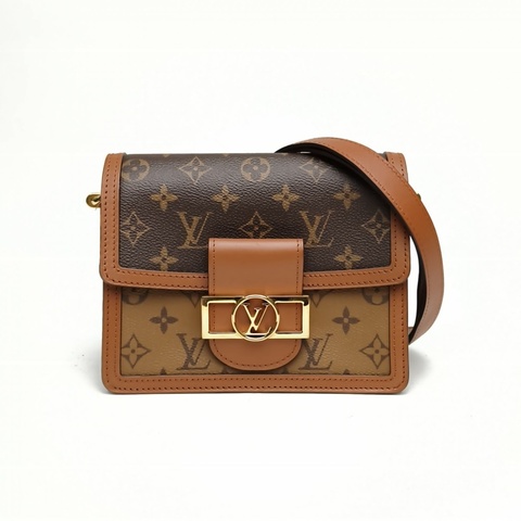 LOUIS VUITTON Dauphine達芙妮Mini20老花PVC晶片肩背包