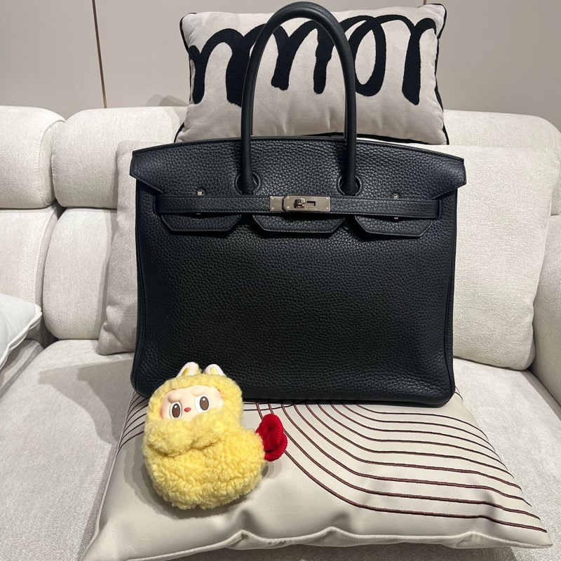 Hermes Birkin 35 黑色銀扣 Stamp [R]-0