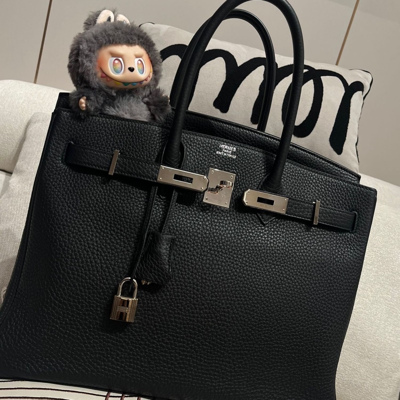 Hermes Birkin 35 黑色銀扣 Stamp [R]-6