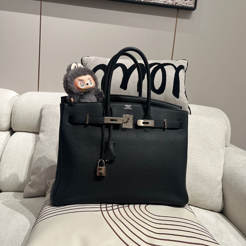 Hermes Birkin 35 黑色銀扣 Stamp [R]-8