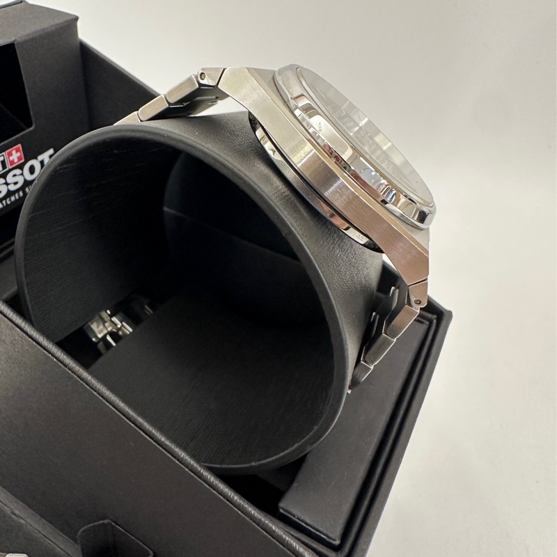 Tissot 藍格面銀針PRX 機械錶-3