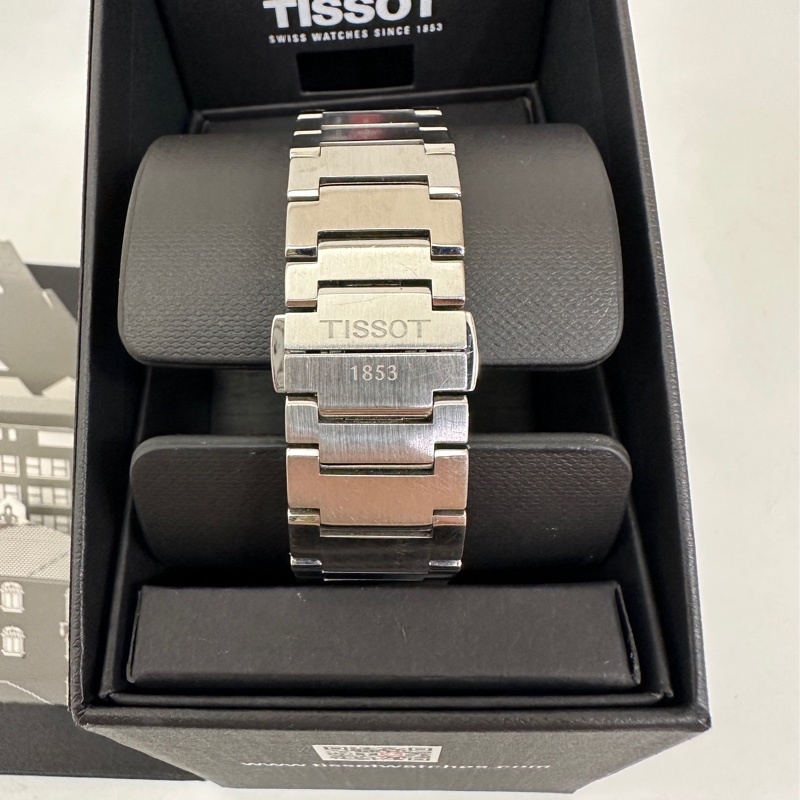 Tissot 藍格面銀針PRX 機械錶-5