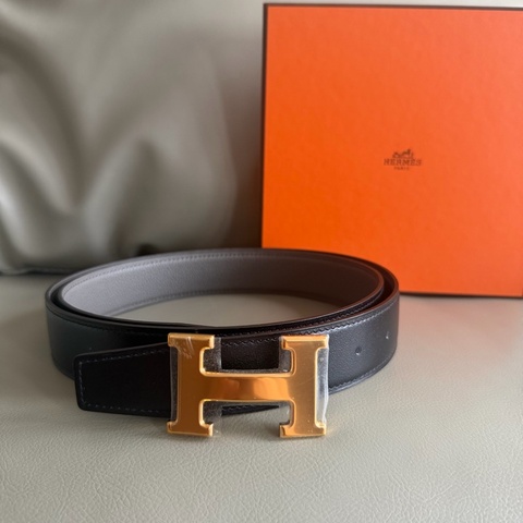 全新 現貨🍊 Hermes 愛馬仕 雙面 皮帶黑色 100 🔥