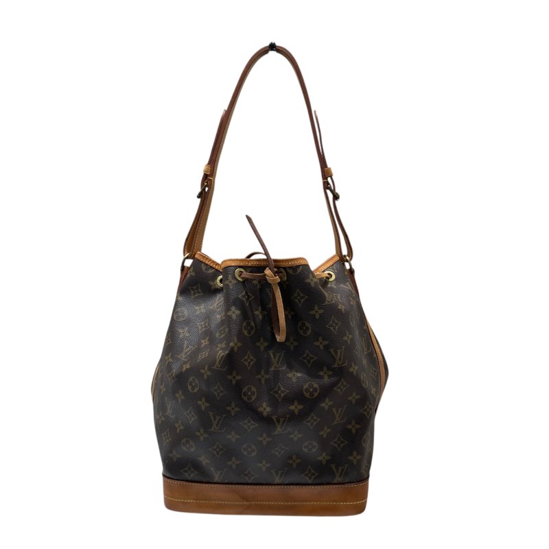 LOUIS VUITTON 路易威登 M42224 MONOGRAM NOÉ 水桶老花肩背包 PVC帆布 棕色 金釦-0