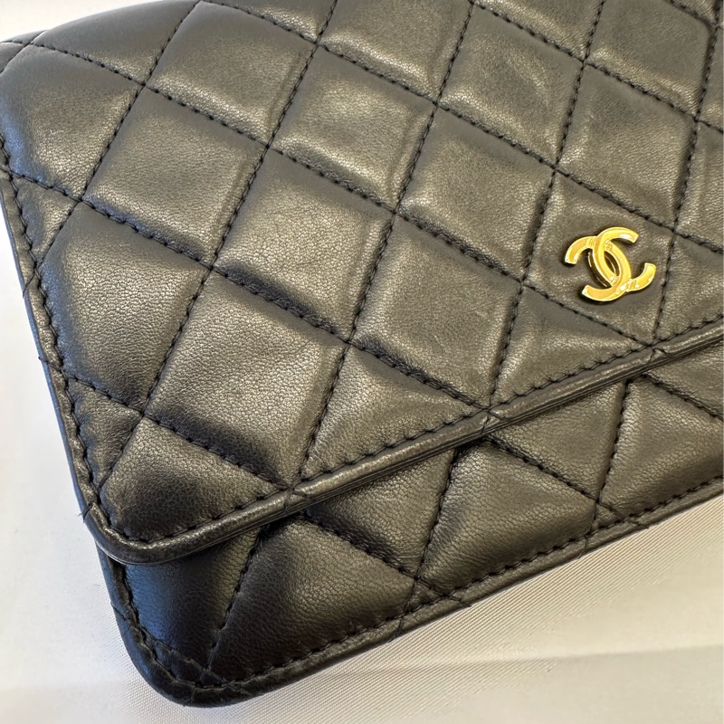 #買到賺到 香奈兒 Chanel WOC 羊皮鏈條包-8