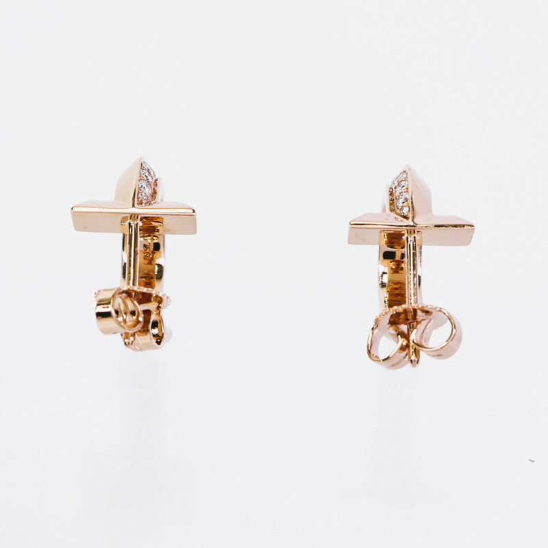 TIFFANY&CO 18K玫瑰金T1 Earrings鑽石耳環-3