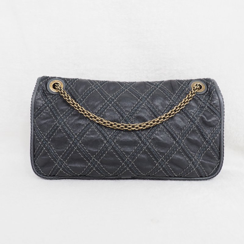 Chanel Paris-Bombay Triptych 香奈兒巴黎孟買系列 深灰色縫線口蓋翻蓋包-9