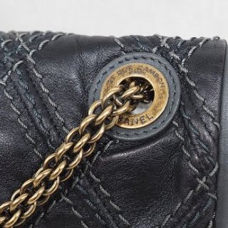 Chanel Paris-Bombay Triptych 香奈兒巴黎孟買系列 深灰色縫線口蓋翻蓋包-29