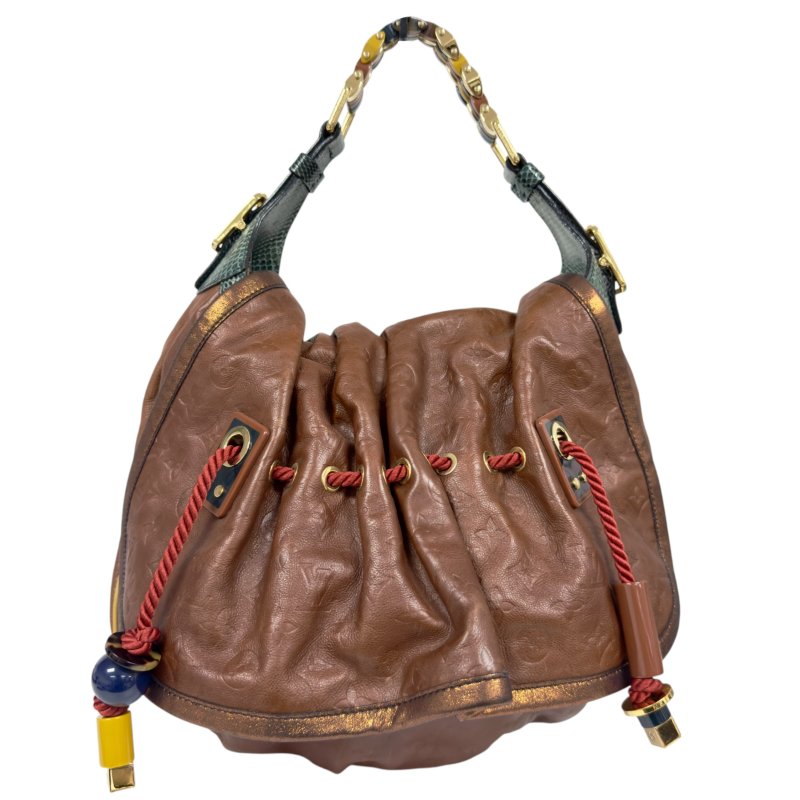 LOUIS VUITTON *年度限定* Kalahari 蛇皮拼老花壓紋 肩背包-0