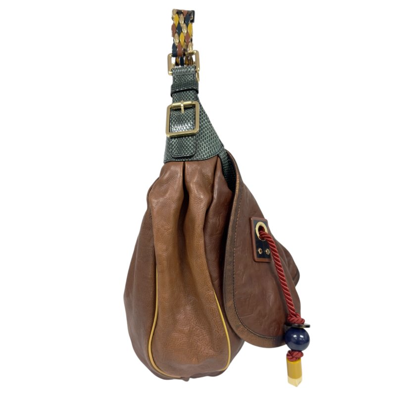 LOUIS VUITTON *年度限定* Kalahari 蛇皮拼老花壓紋 肩背包-4