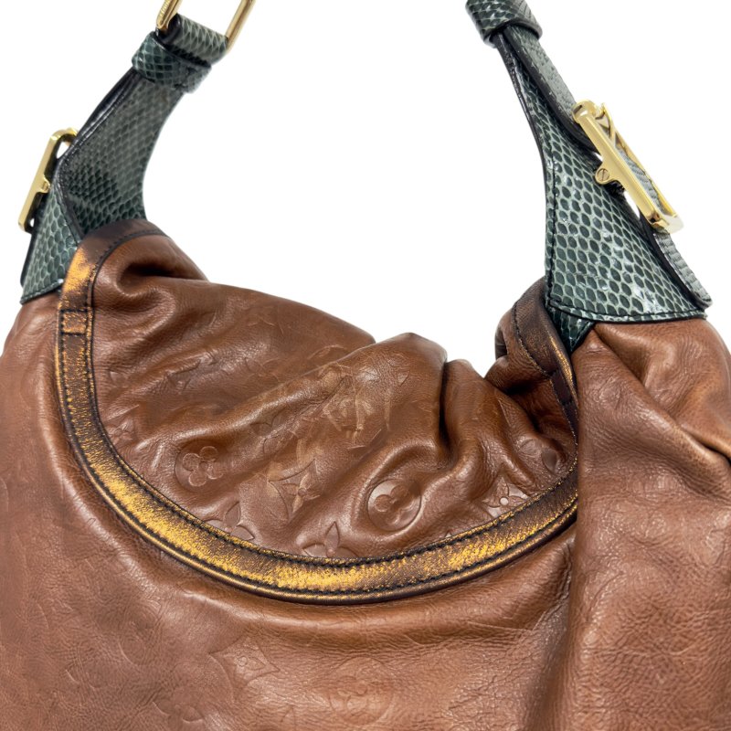 LOUIS VUITTON *年度限定* Kalahari 蛇皮拼老花壓紋 肩背包-6