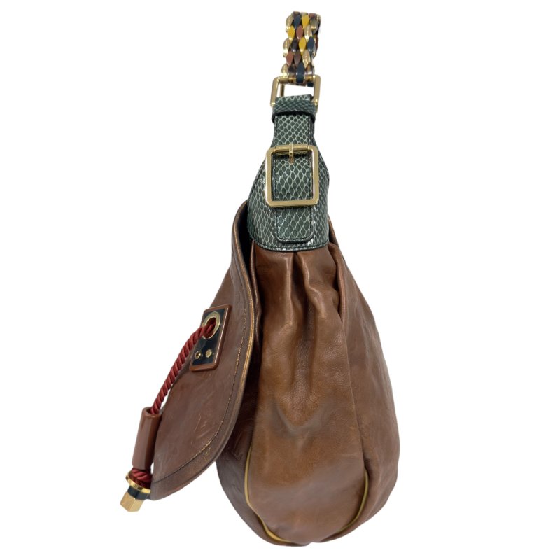 LOUIS VUITTON *年度限定* Kalahari 蛇皮拼老花壓紋 肩背包-8